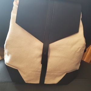 Deux Lux vegan leather/canvas backpack. New